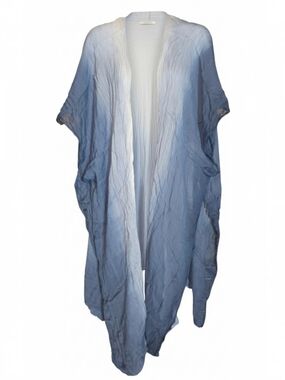 Sigrid Olsen Light Blue Ombre Cover-Up Kimono